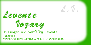 levente vozary business card